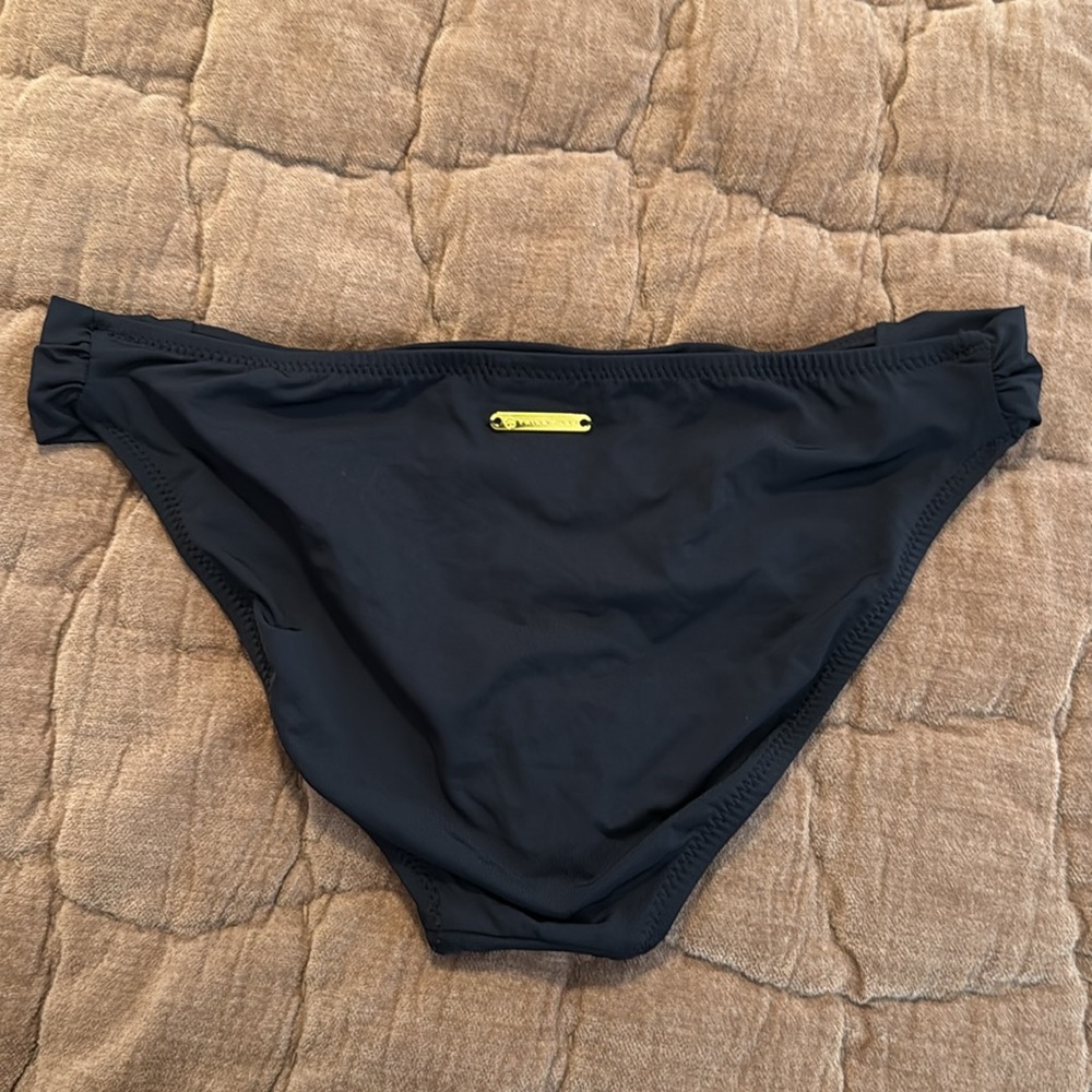 Classic Trina Turk Monaco Shirred Hipster Black Women's Swim Bottom - Picture 5 of 9